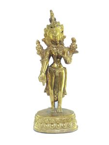  Old Stock , Tibetan Statue of Green Tara, Full Fire Gold Plated , Last Piece