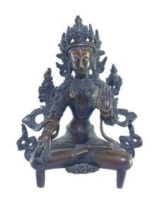  Old Stock , Tibetan Statue of White Jambala, Chocolate Oxidized , Last Piece