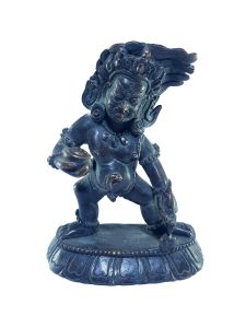  Old Stock , Tibetan Statue of Black Jambala, Chocolate Oxidized , Last Piece