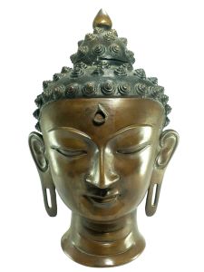  Old Stock Statue of Buddha Head Oxidized , Last Piece 