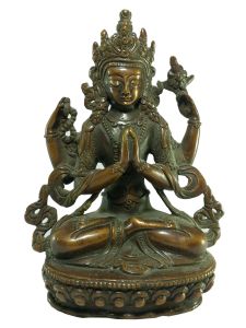  Old Stock Statue of Chenrezig Oxidized , Last Piece 