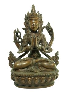  Old Stock Statue of Chenrezig Oxidized , Last Piece 