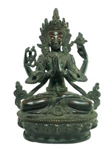 Old Stock Statue of Chenrezig Oxidized , Last Piece 