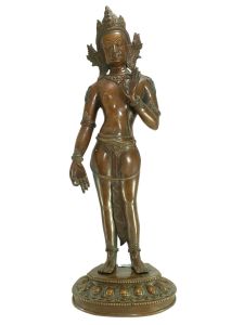  Old Stock Statue of Standing Avalokiteshvara Oxidized , Last Piece 