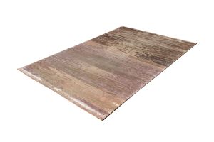 Nepali Handmade Wool and Silk Abstract Carpet 60 Knots , Grey Silk