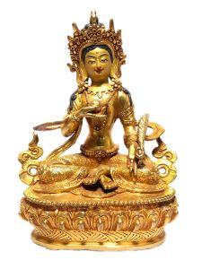  Monastery Quality Statue of Vajrasattva , Full Gold Plated , Painted Face 