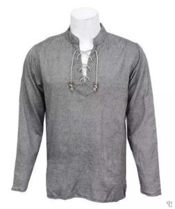 Nepali Handmade Cotton Kurta , Gray Dying