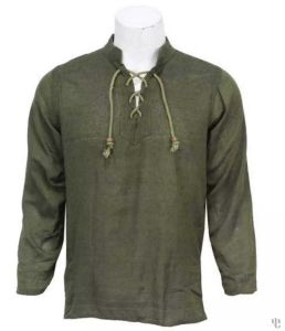 Nepali Handmade Cotton Kurta , Green Dying 