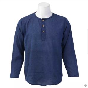 Nepali Handmade Cotton Kurta , Dark Blue Dying 