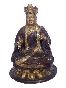  30 + year Old , Statue of karmapa, Partly Gold plate 