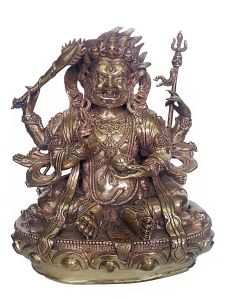  HQ , Sitting Mahakala Statue, Kalu Awale Copy , Glossy, Without Patina Finishing 