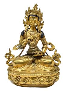 Nepali Statue Of Vajrasattva, Full Gold Plated