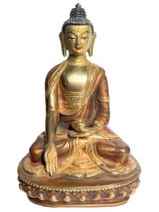 Handmade Nepali Statue Of, Partly Gold Plated 