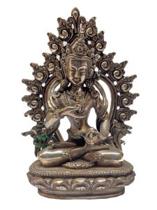  Masterpiece , Sterling Silver, 430 Gram Statue of Vajrasattva, Old Stock 