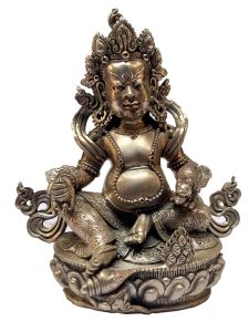 Masterpiece , Sterling Silver, 451 Gram Statue of Yellow Jambhala, Old Stock