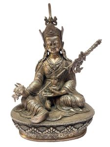 Masterpiece , Sterling Silver, 1360 Gram Statue of Padmasambhava, Old Stock 