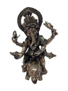 Masterpiece , Sterling Silver, 122.5 Gram Statue of Ganesh, Old Stock 