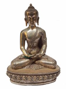  Masterpiece , Sterling Silver, 1609 Gram Statue of Shakyamuni Buddha, Old Stock 