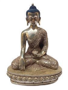  Masterpiece , Sterling Silver, 1702 Gram Statue of Shakyamuni Buddha, Old Stock 