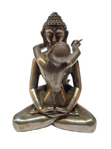  Masterpiece , Sterling Silver, 294 Gram Statue of Samantabhadra, Old Stock 