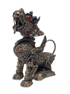  Masterpiece , Sterling Silver, 62 Gram Statue of Snow Lion, Old Stock 