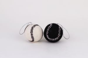 Baseball Embroidery Xmas Bauble