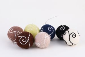 Spiral Backstitch Xmas Bauble