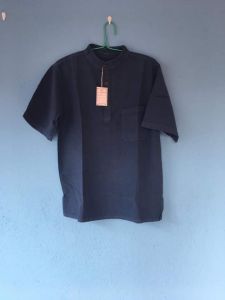 Soft & Comfortable Fine Cotton Dark Blue T-shirt Kurtha 