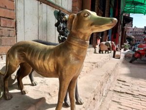 Bronze Dog Statue