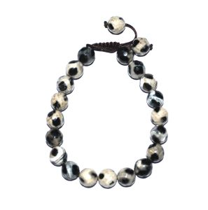 Negative Energy Absorbing Adjustable Size Rubber String Jasper Stone Bead Bracelets 