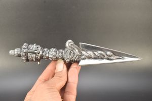 Buddhism Dagger Iron 3 Face Meditation Tibetan Vajrakilaya Phurba phurwa handmade ethnic Amulet kila phurpa phurwa thunderbolt Buddhist Shaman phurpa rare Nepal