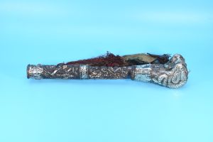 Old Lama Buddhist Tibetan Silver- Colored Ritual Chod Kangling Trumpet Horn