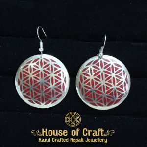 Light Weight Handmade Stone Filled Brass Tranquility Earring