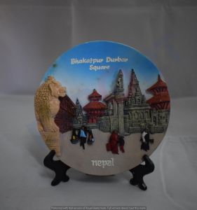 Embossed Print Ceramic Plate