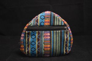 Cotton Linen Foldable Two Compartment High Quality Zipper School Bag Backpack | Suitable for Travel