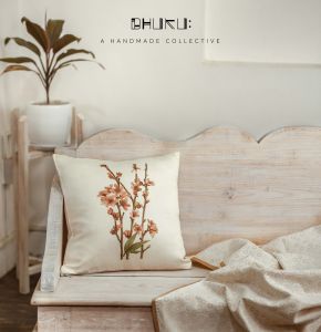 Floral Silk Cushions-multicolored