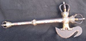 Antique Master Quality Handmade Tantrik Tibetan Dakini Karti Khatvanga, Nepal