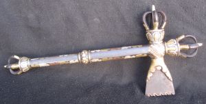 Antique Master Quality Handmade Tantrik Tibetan Dakini Karti Khatvanga, Nepal