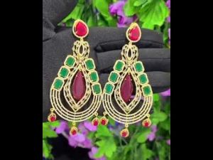American Diamond Jhumka Code-0035