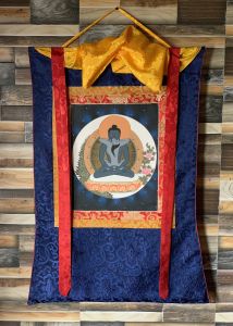 Hand-Painted Samantabhadra Tibetan Thangka Painting, Art on Canvas