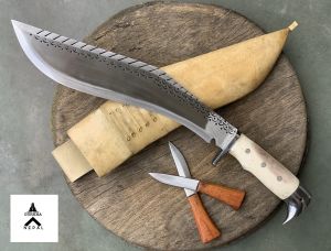 Gurkha Nepal Hand-forged Eagle Dragon Khukuri (12 Inches Full Tang Blade)