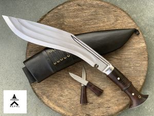Gurkha Nepal Hand-forged Bhojpure Panawal 3 Fuller Khukuri (12.5 Inches Full Tang Blade)