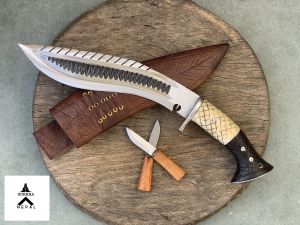Gurkha Nepal Hand-Forged Dragon Spine Khukuri 10 Inches Full Tang Blade