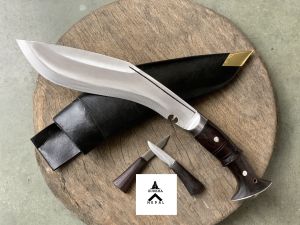 Gurkha Nepal Hand-forged Bhojpure Ankhola Panawal 2 Fuller Khukuri (10 Inches Full Tang Blade)