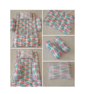 Blue Love Print Baby Bedding Set