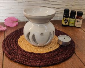 Candle-based Diffuser-white-round
