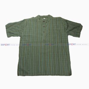 Multicolor cotton Kurtha-green-l