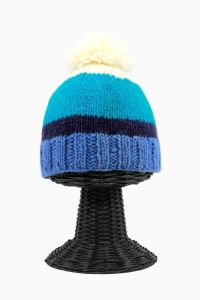 100% Pure Woolen Soft & Warm Blue Beanie Hat