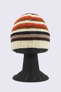 100% Pure Woolen Soft & Warm Multi-Colored Striped Beanie Hat