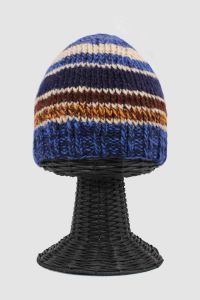 100% Woolen Outside and Polyester Inside Stretchable Soft & Warm Multi-Colored Beanie Hat